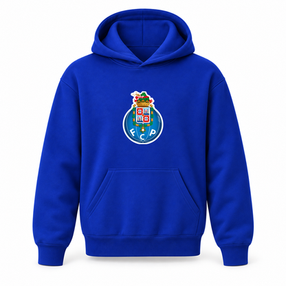 Youth Kids Porto FC Pullover Hoodie | Color: Blue | Refreshed youth hoodie, original Drive artwork