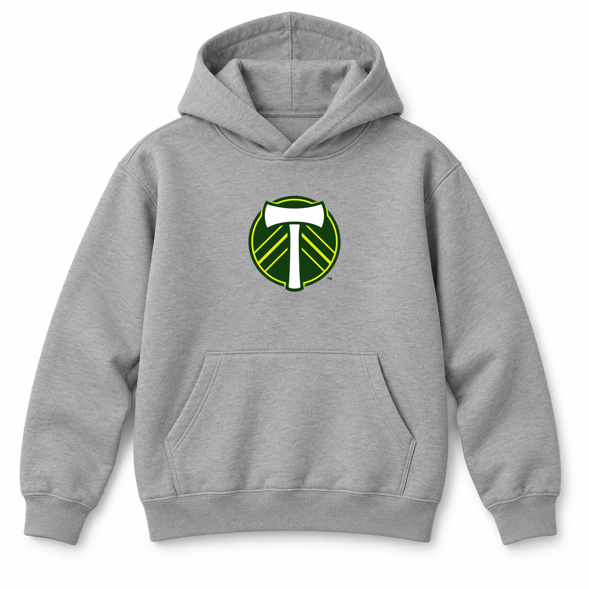 Youth Kids Portland Timbers FC Pullover Hoodie | Color: Grey | Refreshed youth hoodie, original Drive artwork