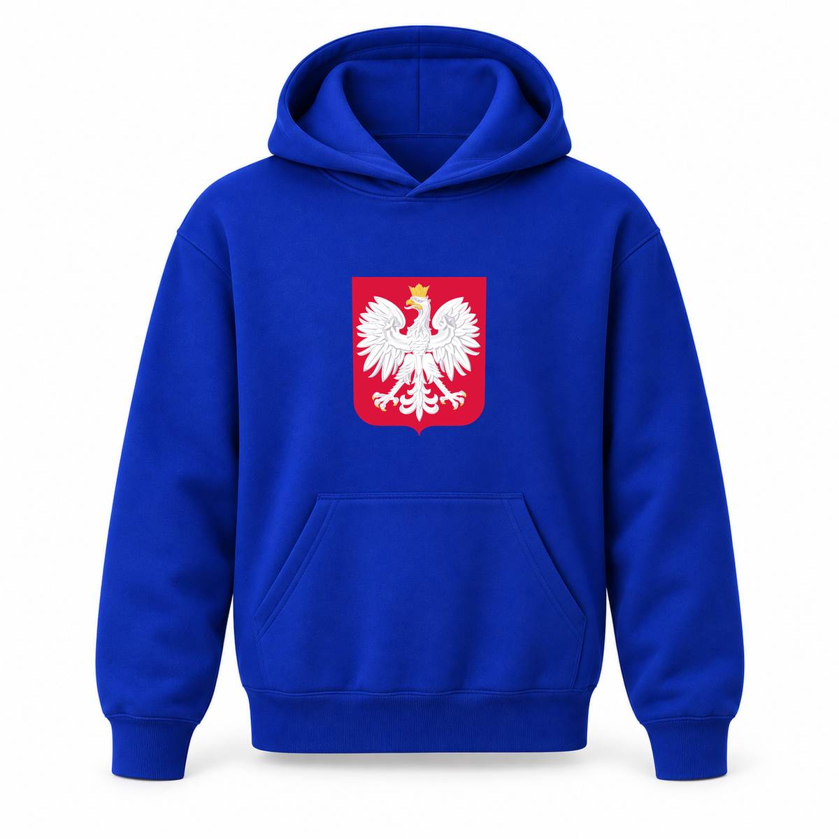 Youth Kids Poland National Soccer Team Pullover Hoodie | Color: Blue | Refreshed youth hoodie, original Drive artwork
