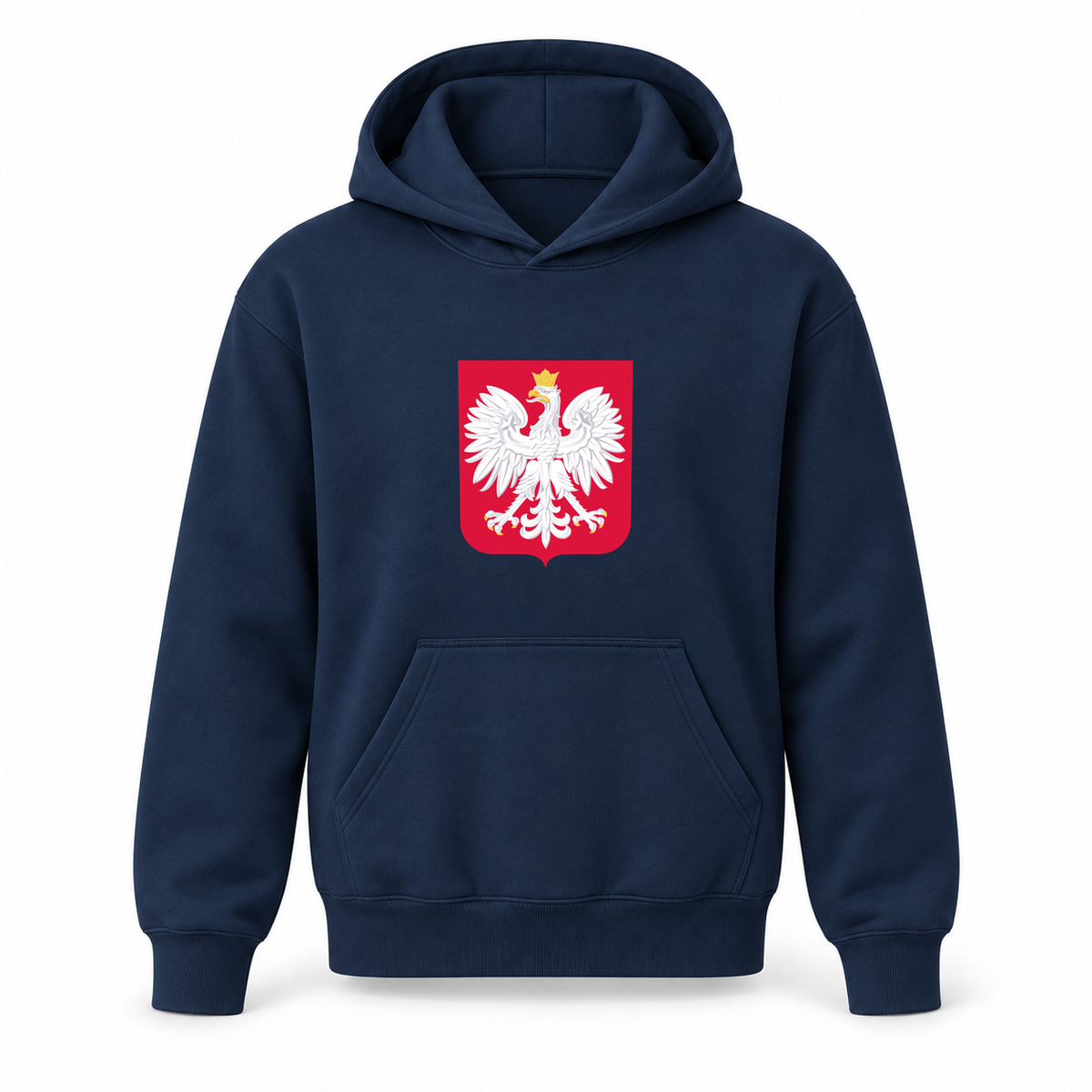Youth Kids Poland National Soccer Team Pullover Hoodie | Color: Navy | Refreshed youth hoodie, original Drive artwork