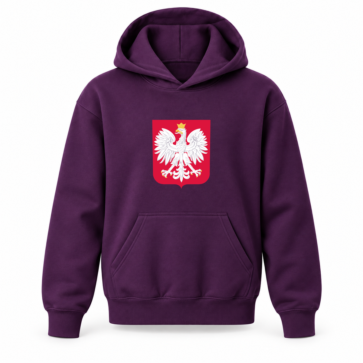 Youth Kids Poland National Soccer Team Pullover Hoodie | Color: Purple | Refreshed youth hoodie, original Drive artwork