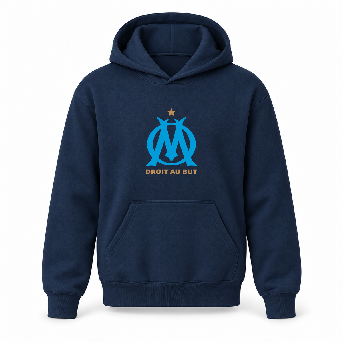 Youth Kids Olympique de Marseille FC Pullover Hoodie | Color: Navy | Refreshed youth hoodie, original Drive artwork