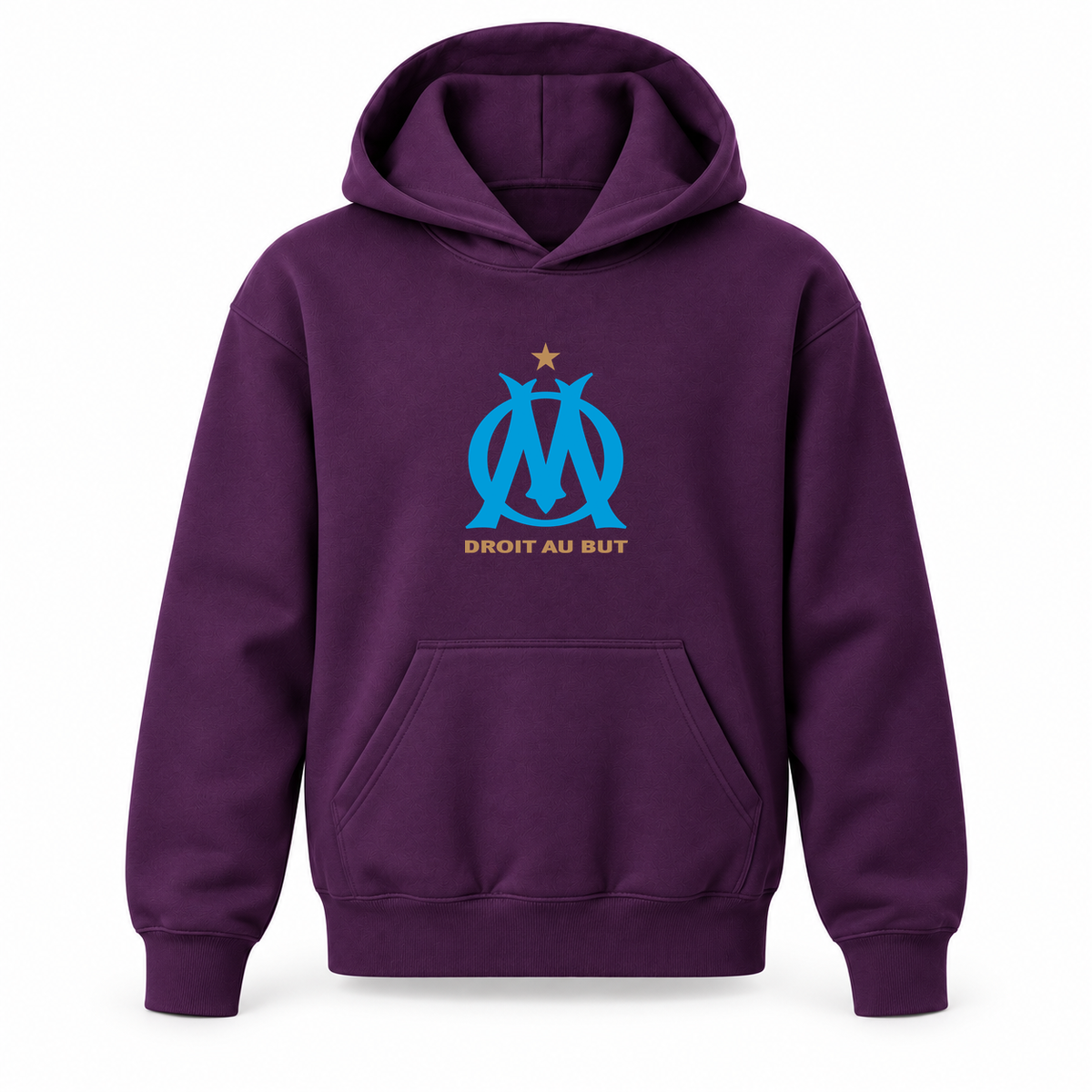 Youth Kids Olympique de Marseille FC Pullover Hoodie | Color: Purple | Refreshed youth hoodie, original Drive artwork