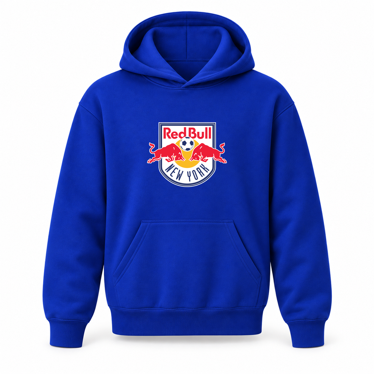 Youth Kids New York Red Bulls FC Pullover Hoodie | Color: Blue | Refreshed youth hoodie, original Drive artwork