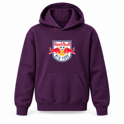 Youth Kids New York Red Bulls FC Pullover Hoodie | Color: Purple | Refreshed youth hoodie, original Drive artwork