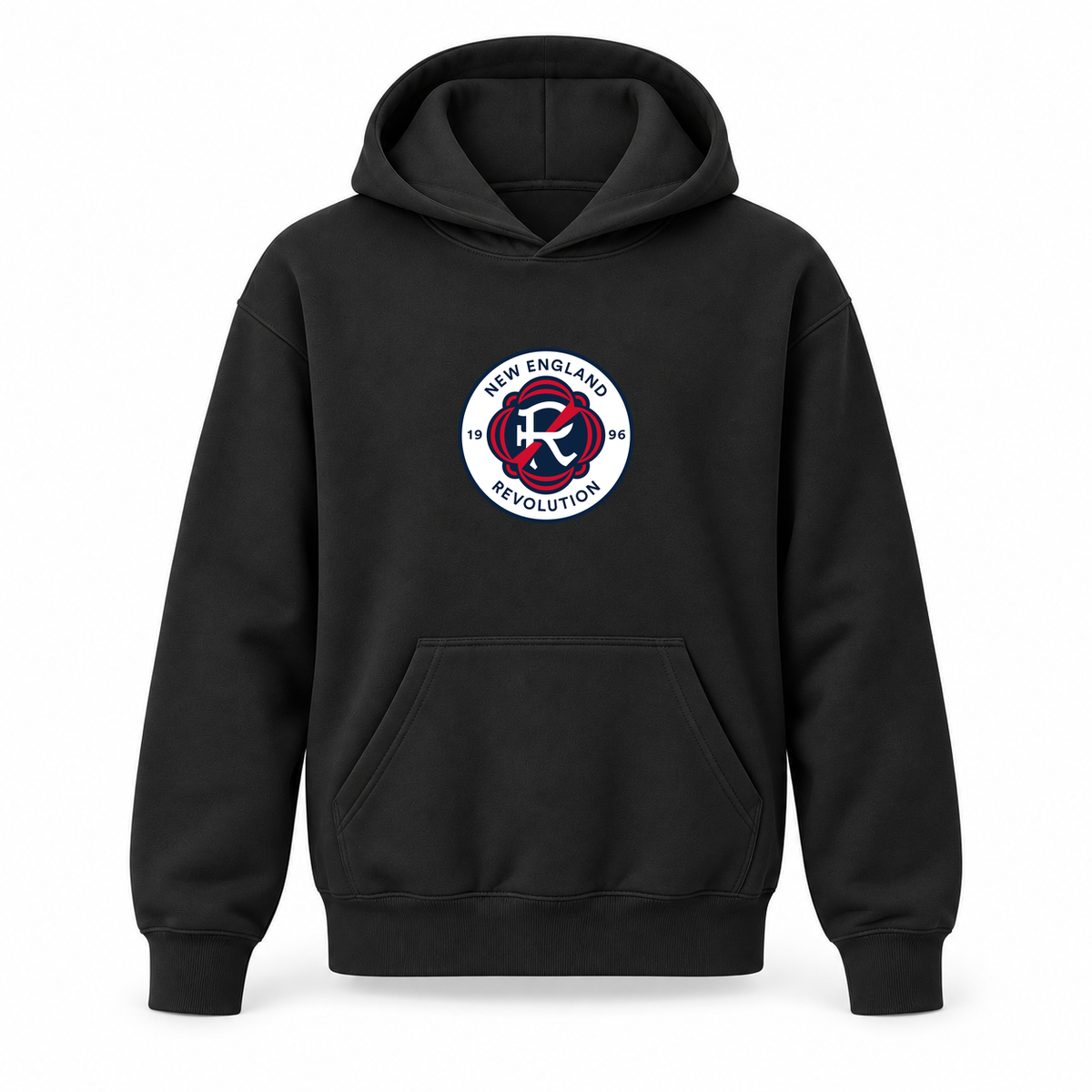 Youth Kids New England Revolution FC Pullover Hoodie | Color: Black | Refreshed youth hoodie, original Drive artwork