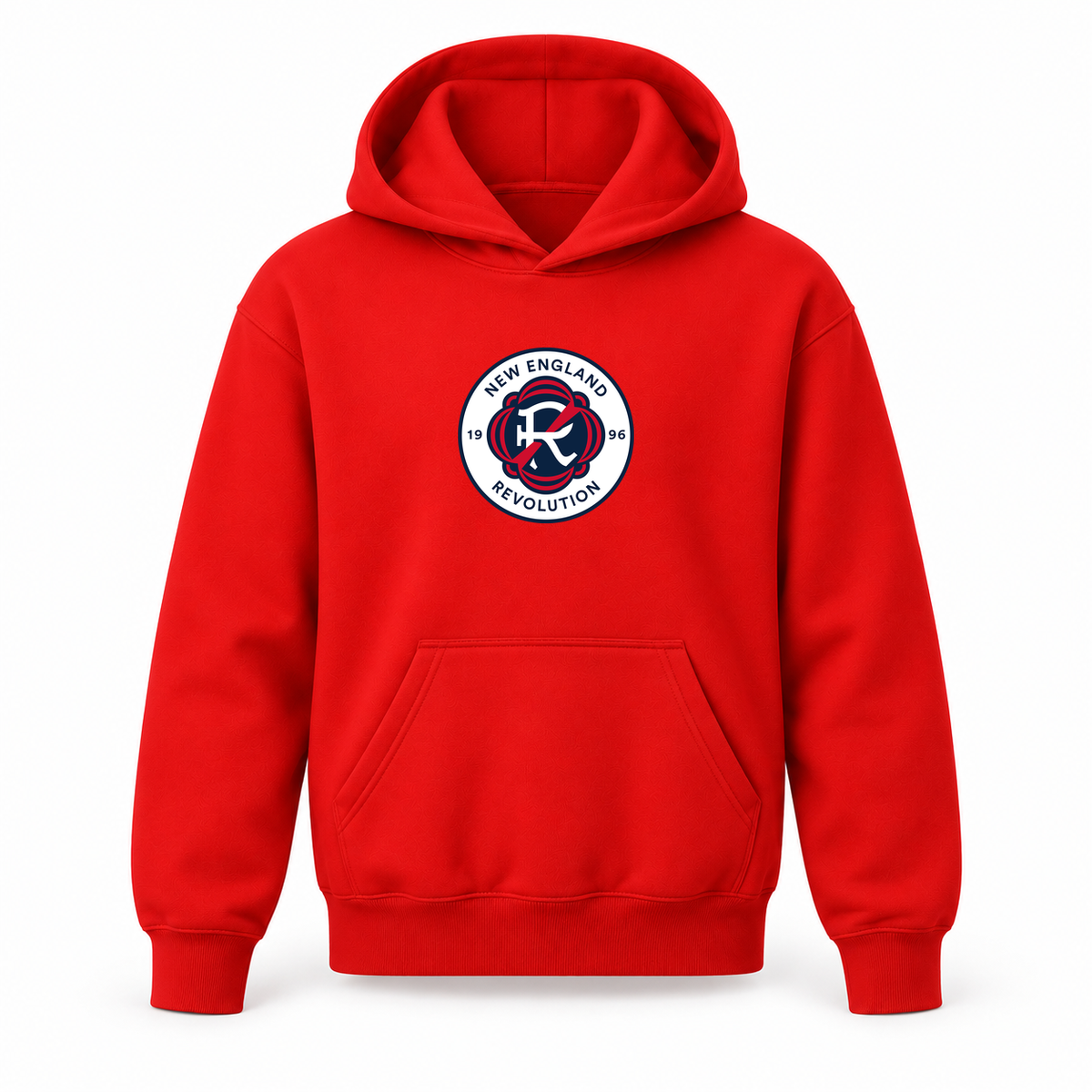 Youth Kids New England Revolution FC Pullover Hoodie | Color: Red | Refreshed youth hoodie, original Drive artwork