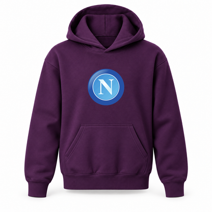 Youth Kids Napoli FC Pullover Hoodie | Color: Purple | Refreshed youth hoodie, original Drive artwork