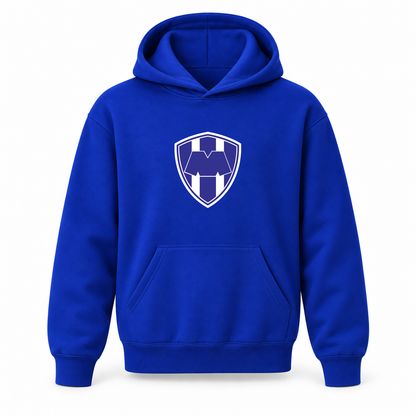 Youth Kids Monterrey FC Pullover Hoodie | Color: Blue | Refreshed youth hoodie, original Drive artwork
