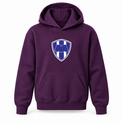 Youth Kids Monterrey FC Pullover Hoodie | Color: Purple | Refreshed youth hoodie, original Drive artwork
