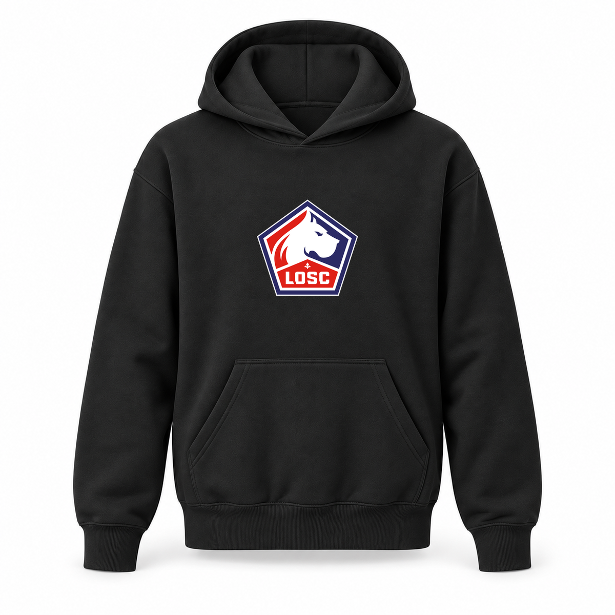 Youth Kids Lille Olympique FC Pullover Hoodie | Color: Black | Refreshed youth hoodie, original Drive artwork
