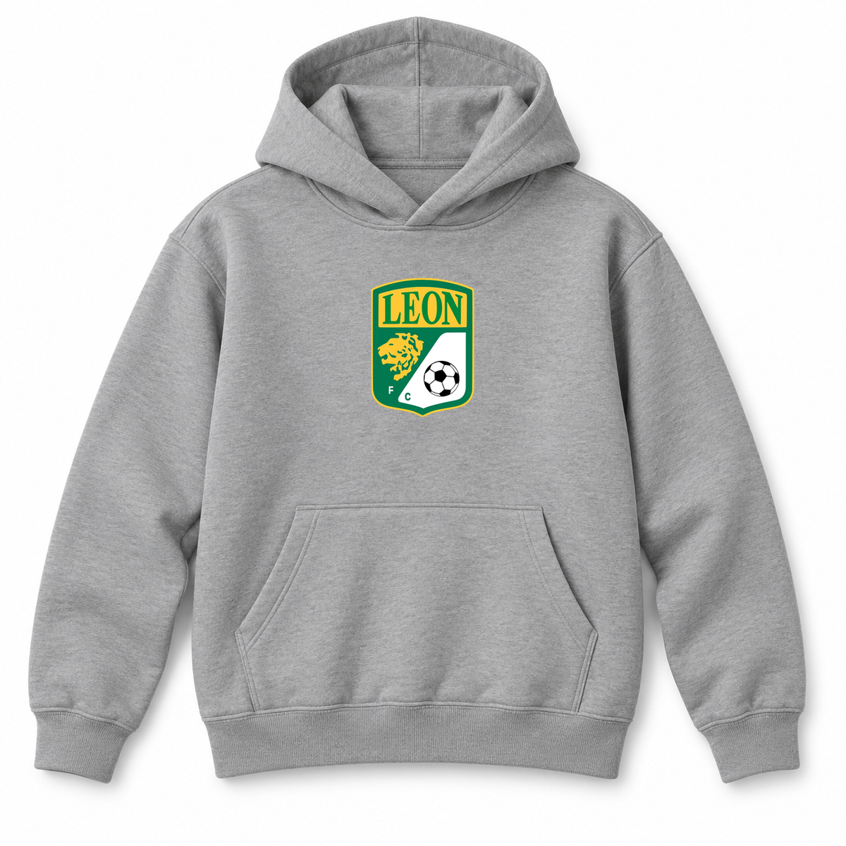 Youth Kids Leon FC Pullover Hoodie | Color: Grey | Refreshed youth hoodie, original Drive artwork