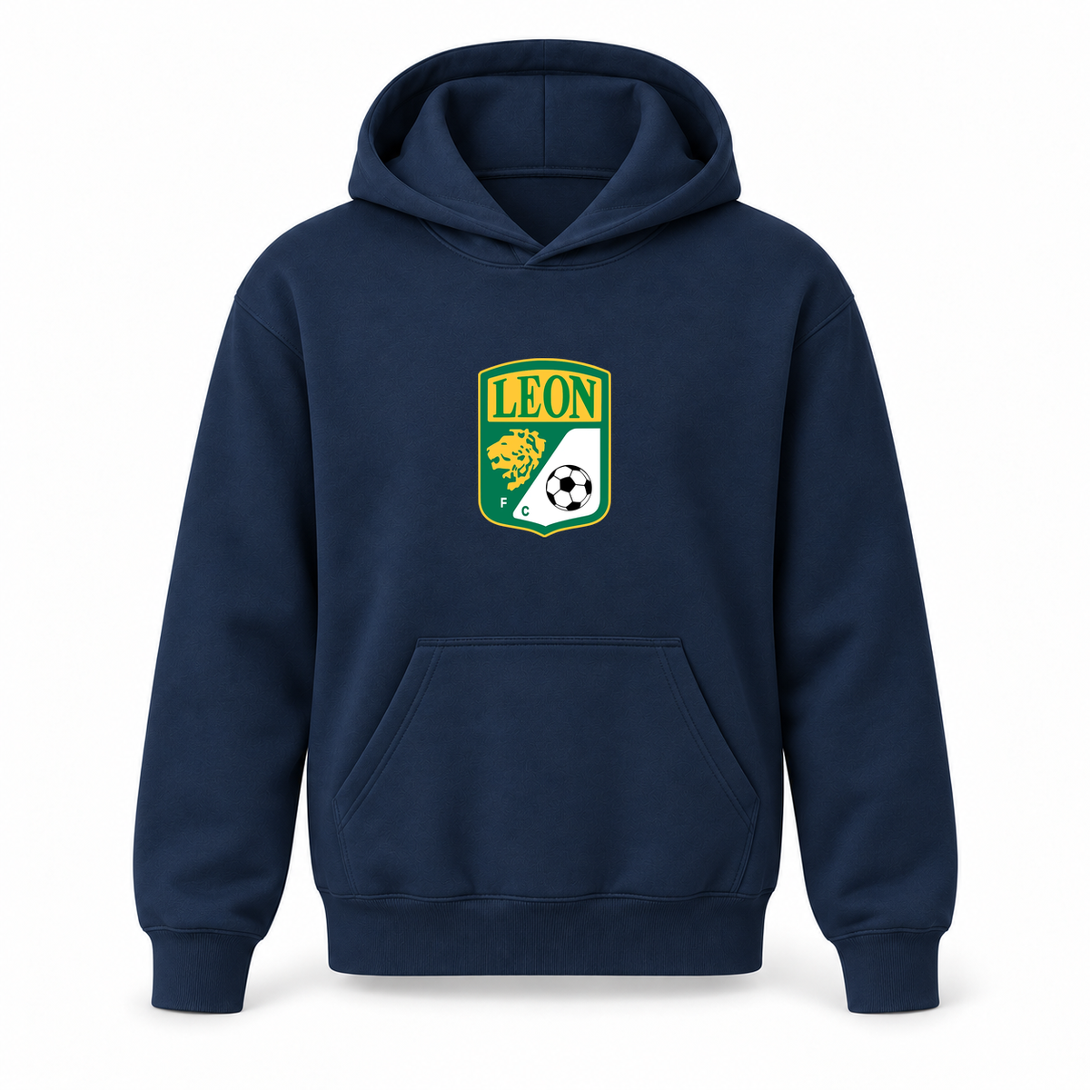 Youth Kids Leon FC Pullover Hoodie | Color: Navy | Refreshed youth hoodie, original Drive artwork