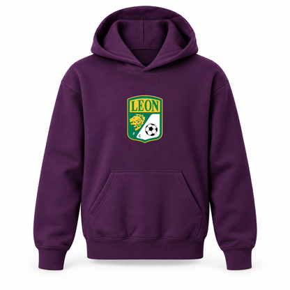 Youth Kids Leon FC Pullover Hoodie | Color: Purple | Refreshed youth hoodie, original Drive artwork