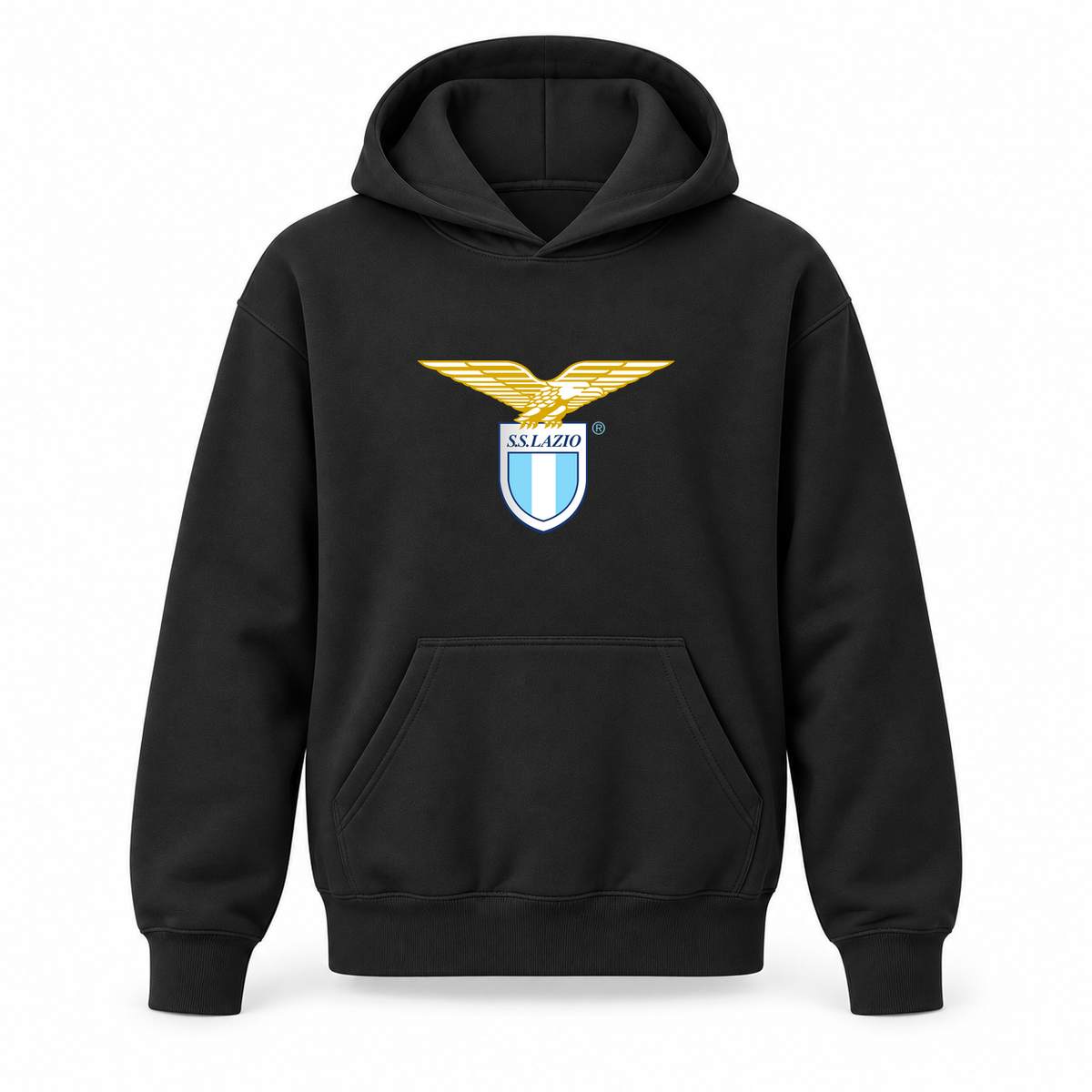 Youth Kids Lazio FC Pullover Hoodie | Color: Black | Refreshed youth hoodie, original Drive artwork