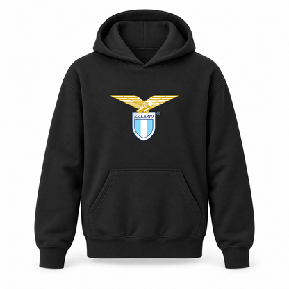 Youth Kids Lazio FC Pullover Hoodie | Color: Black | Refreshed youth hoodie, original Drive artwork