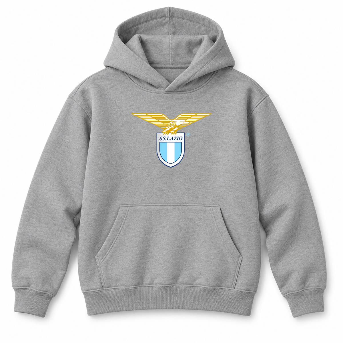 Youth Kids Lazio FC Pullover Hoodie | Color: Grey | Refreshed youth hoodie, original Drive artwork