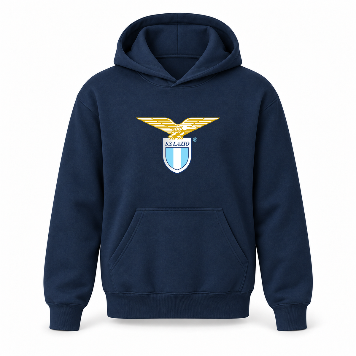 Youth Kids Lazio FC Pullover Hoodie | Color: Navy | Refreshed youth hoodie, original Drive artwork