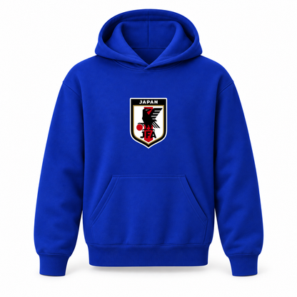 Youth Kids Japan National Soccer Team Pullover Hoodie | Color: Blue | Refreshed youth hoodie, original Drive artwork