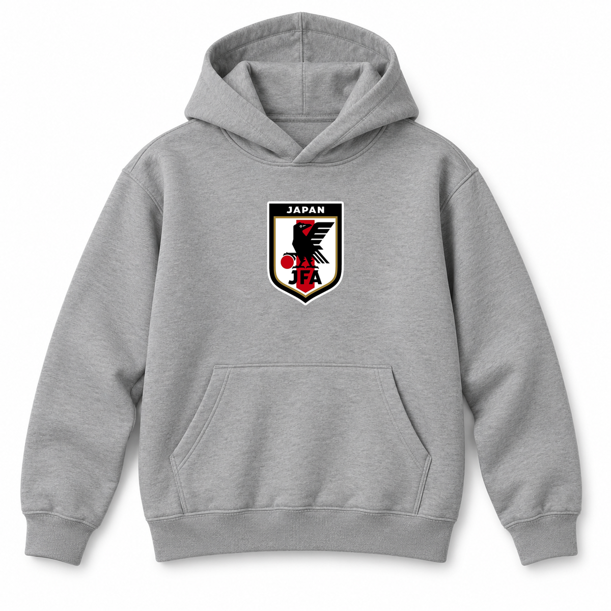 Youth Kids Japan National Soccer Team Pullover Hoodie | Color: Grey | Refreshed youth hoodie, original Drive artwork