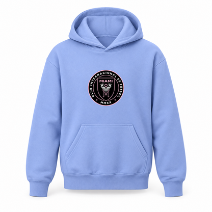 Youth Kids Inter Miami FC Pullover Hoodie | Color: Turquoise | Refreshed youth hoodie, original Drive artwork