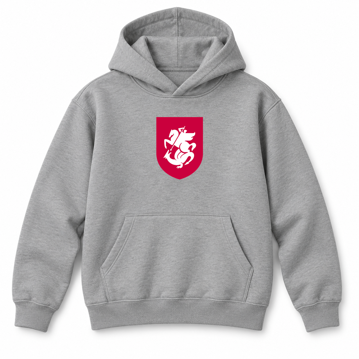 Youth Kids Georgia National Soccer Team Pullover Hoodie | Color: Grey | Refreshed youth hoodie, original Drive artwork