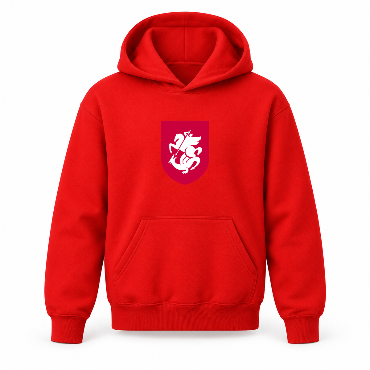 Youth Kids Georgia National Soccer Team Pullover Hoodie | Color: Red | Refreshed youth hoodie, original Drive artwork