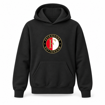Youth Kids Feyenoord FC Pullover Hoodie | Color: Black | Refreshed youth hoodie, original Drive artwork