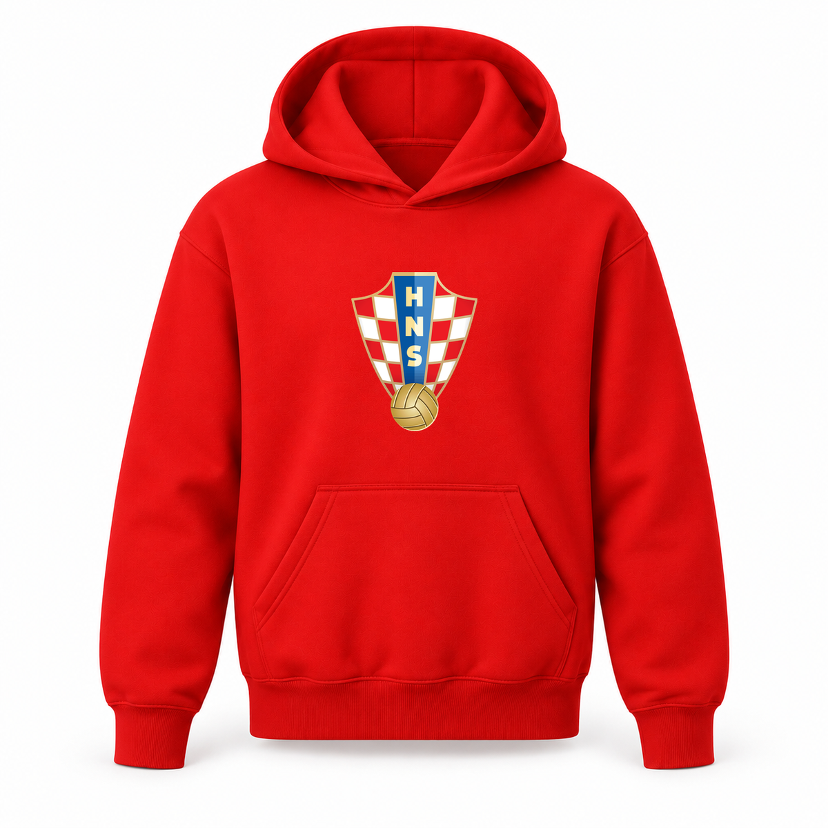 Youth Kids Croatia National Soccer Team Pullover Hoodie | Color: Red | Refreshed youth hoodie, original Drive artwork