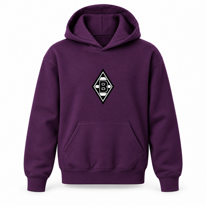 Youth Kids Borussia Monchengladbach FC Pullover Hoodie | Color: Purple | Refreshed youth hoodie, original Drive artwork