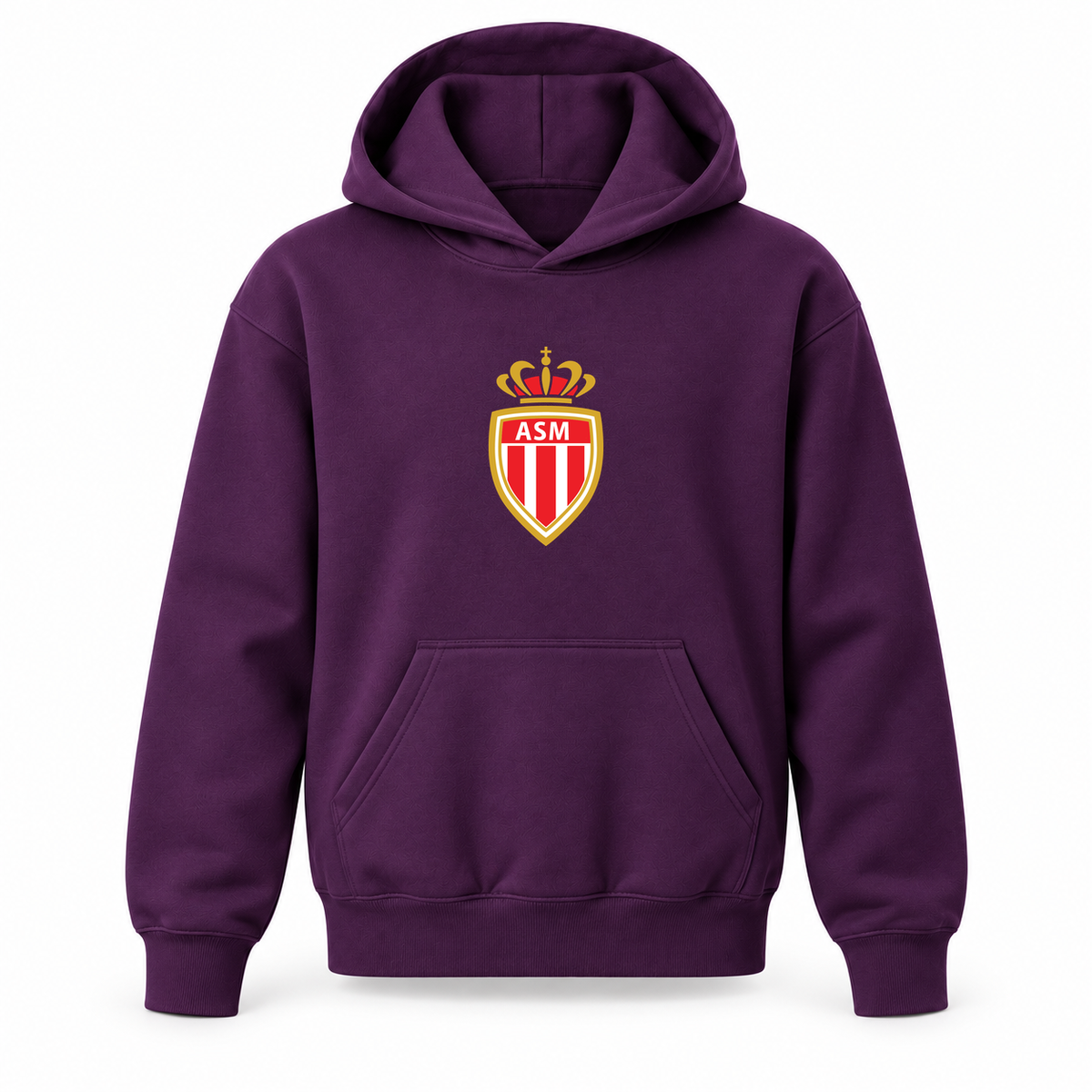 Youth Kids AS Monaco FC Pullover Hoodie | Color: Purple | Refreshed youth hoodie, original Drive artwork