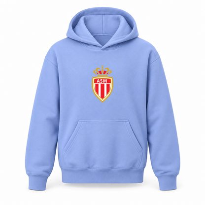 Youth Kids AS Monaco FC Pullover Hoodie | Color: Turquoise | Refreshed youth hoodie, original Drive artwork