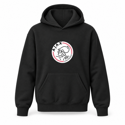 Youth Kids Amsterdamsche FC Ajax Pullover Hoodie | Color: Black | Refreshed youth hoodie, original Drive artwork