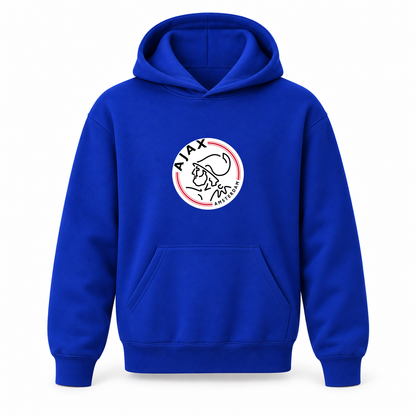 Youth Kids Amsterdamsche FC Ajax Pullover Hoodie | Color: Blue | Refreshed youth hoodie, original Drive artwork