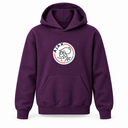 Youth Kids Amsterdamsche FC Ajax Pullover Hoodie | Color: Purple | Refreshed youth hoodie, original Drive artwork