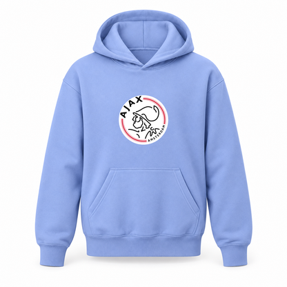 Youth Kids Amsterdamsche FC Ajax Pullover Hoodie | Color: Turquoise | Refreshed youth hoodie, original Drive artwork