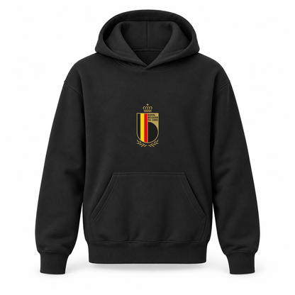 Youth Kids Belgium National Soccer Team Pullover Hoodie | Color: Black | Refreshed youth hoodie, original Drive artwork