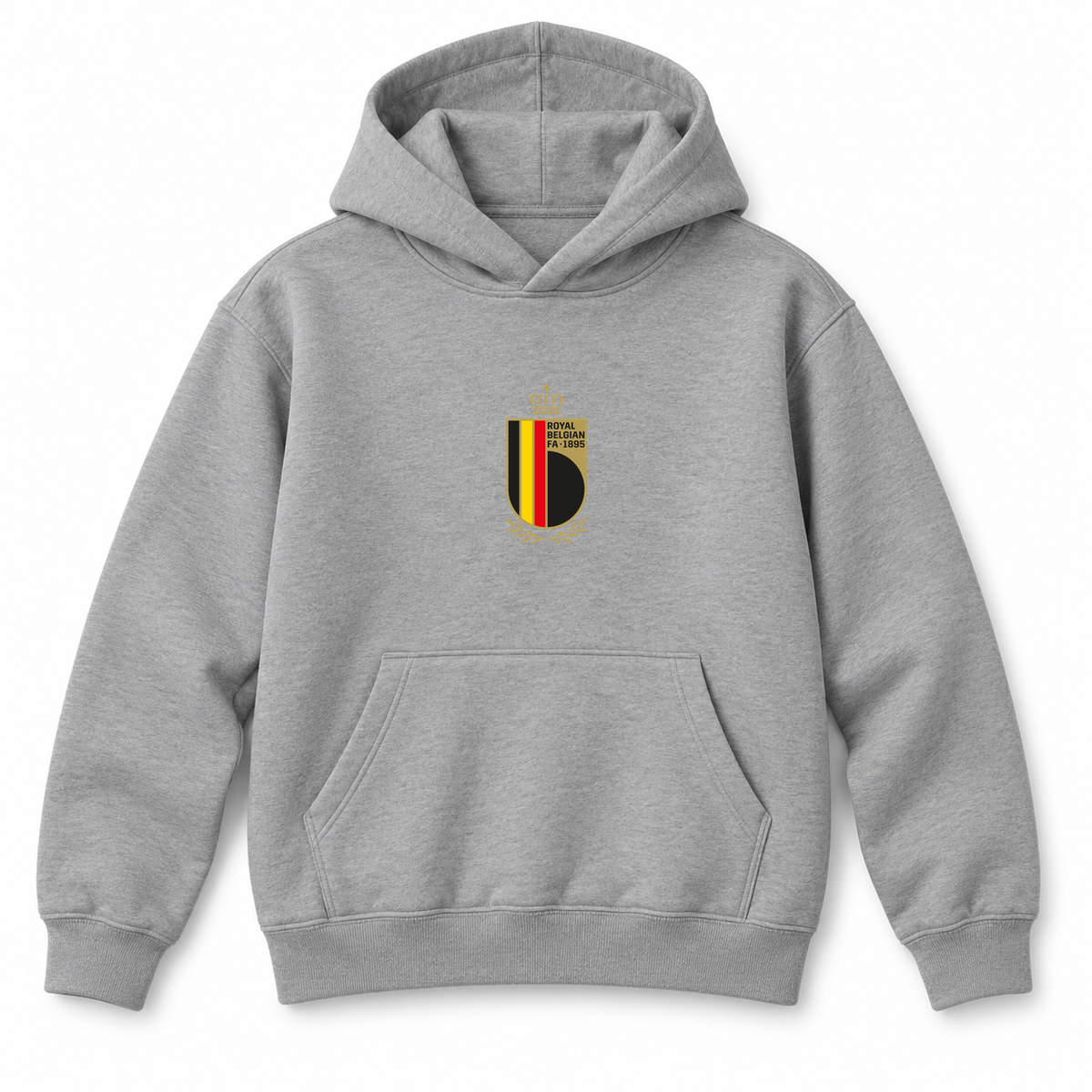 Youth Kids Belgium National Soccer Team Pullover Hoodie | Color: Grey | Refreshed youth hoodie, original Drive artwork