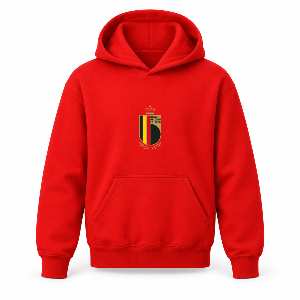 Youth Kids Belgium National Soccer Team Pullover Hoodie | Color: Red | Refreshed youth hoodie, original Drive artwork