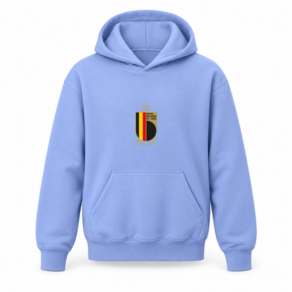 Youth Kids Belgium National Soccer Team Pullover Hoodie | Color: Turquoise | Refreshed youth hoodie, original Drive artwork