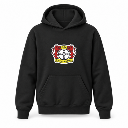 Youth Kids Bayer Leverkusen FC Pullover Hoodie | Color: Black | Refreshed youth hoodie, original Drive artwork
