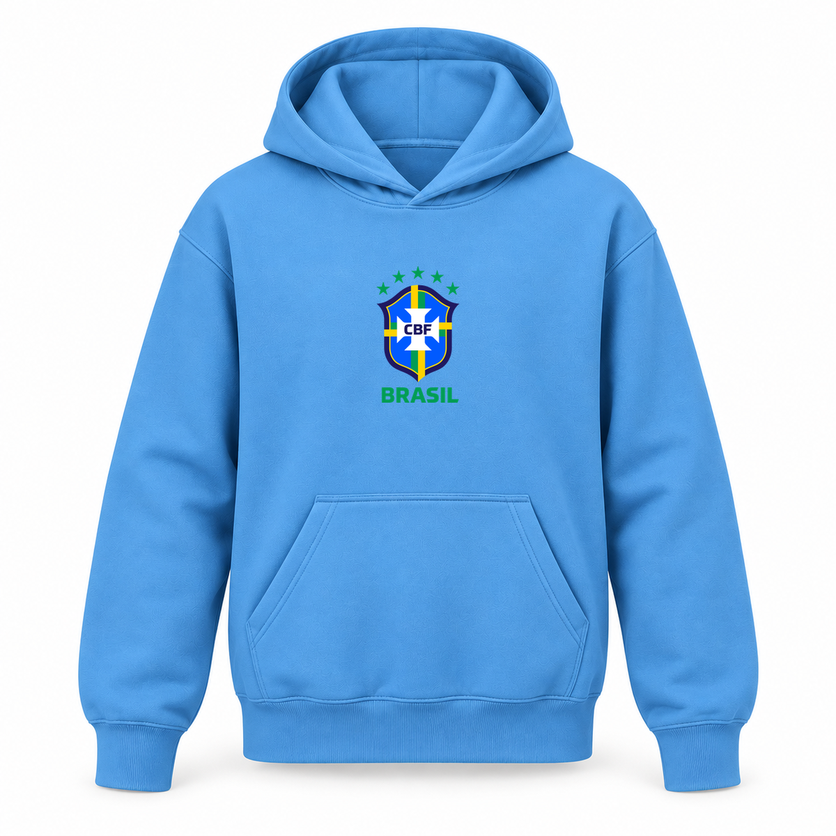 Youth Kids Brasil National Soccer Team Pullover Hoodie | Color: Sky Blue | Refreshed youth hoodie, original Drive artwork