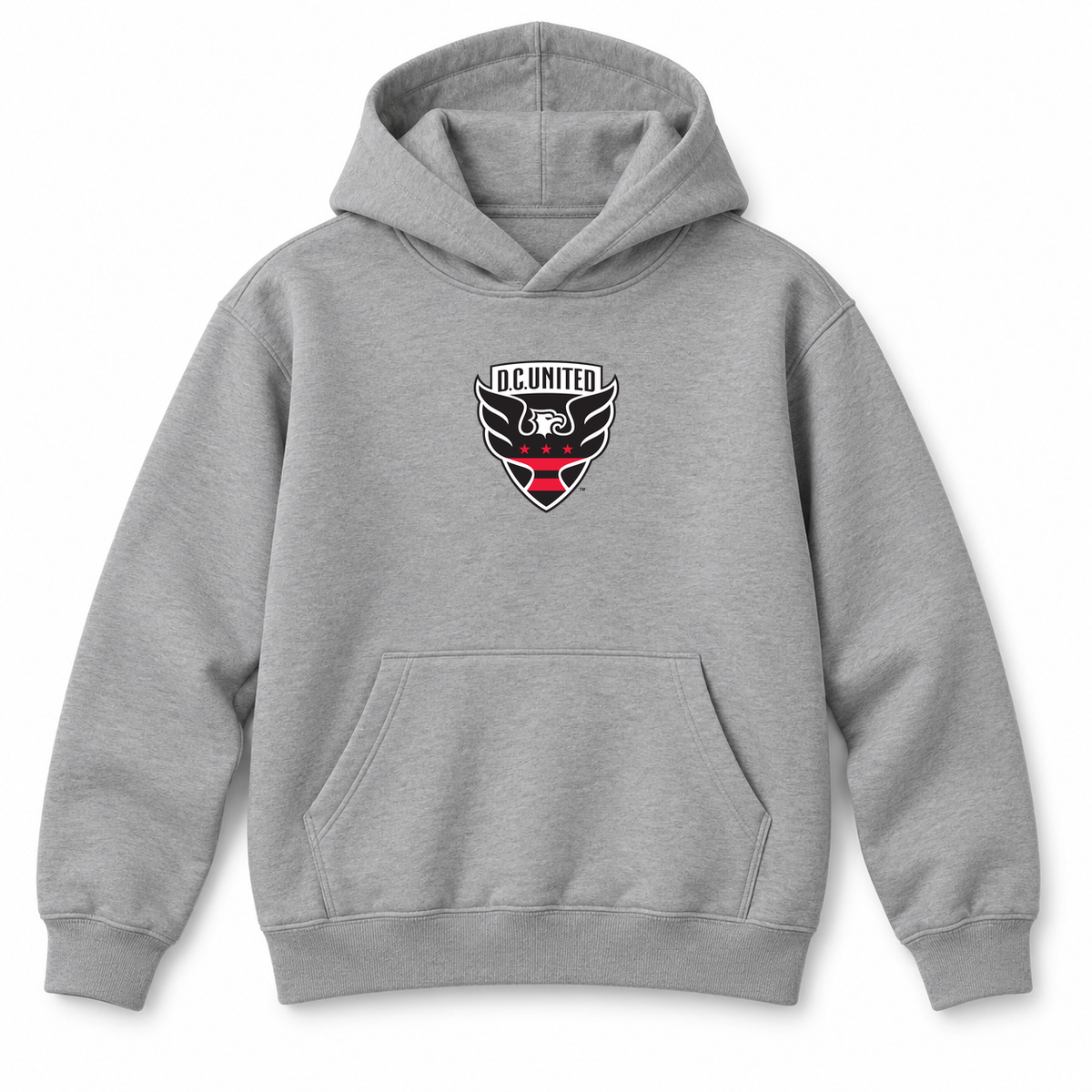 Youth Kids D.C. United FC Pullover Hoodie | Color: Grey | Refreshed youth hoodie, original Drive artwork