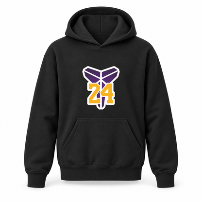 Youth Kids Kobe Bryant Mamba 24 Pullover Hoodie | Color: Black | Refreshed youth hoodie, original Drive artwork