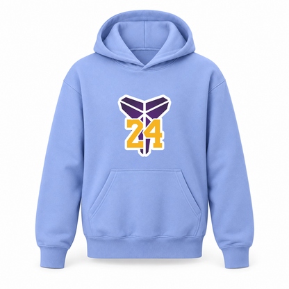 Youth Kids Kobe Bryant Mamba 24 Pullover Hoodie | Color: Turquoise | Refreshed youth hoodie, original Drive artwork