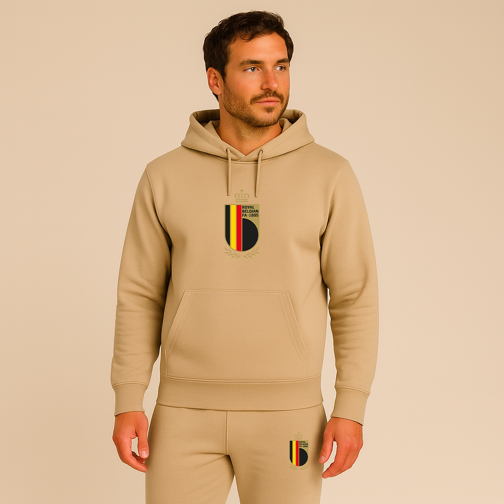 Men's Belgium National Soccer Team Logo Hoodie Joggers Set