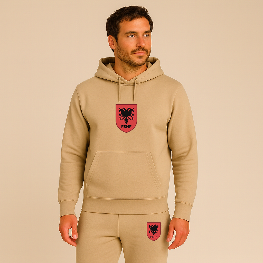 Men's Albania National Soccer Team Hoodie Joggers Set