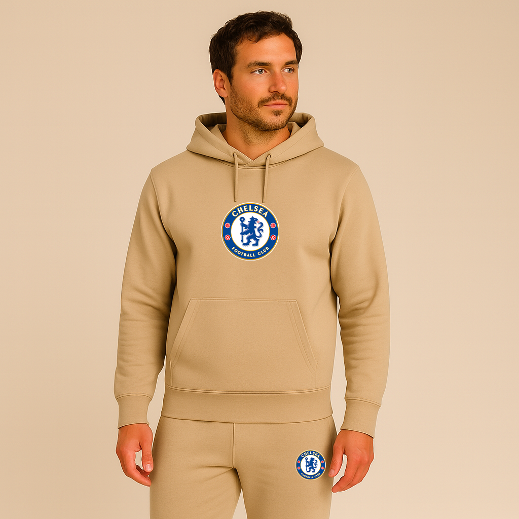 Men's Chelsea Soccer Logo Hoodie Joggers Set