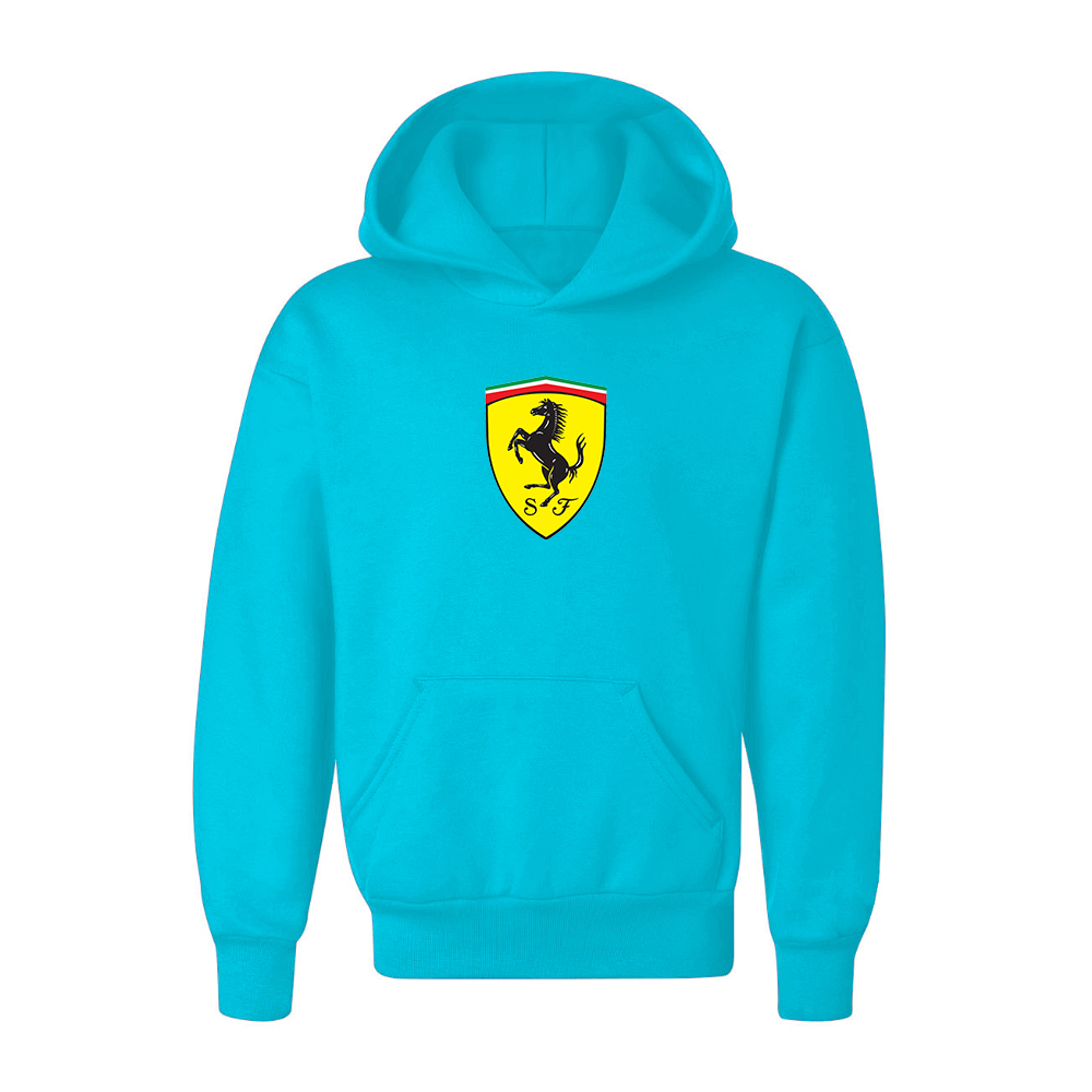 Youth Kids Ferrari Motorsport Car Pullover Hoodie