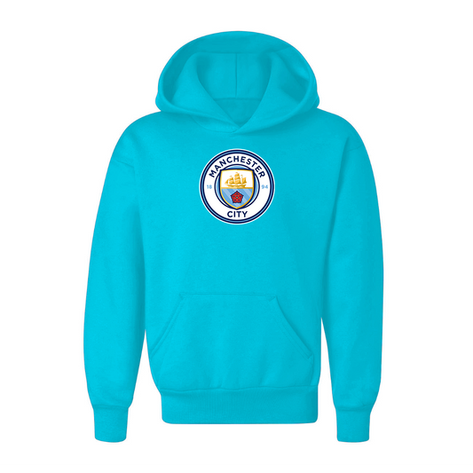 Youth Kids Manchester City Soccer Pullover Hoodie